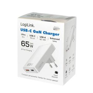 LOGILINK USB 240V ADAPATER USB A/C 65W SLIM HVID - Billede 5