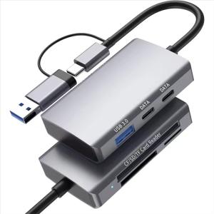 SWISS GO USB-C+A KORTLÆSER/HUB CF/SD/MSD USB-A+C - Billede 1