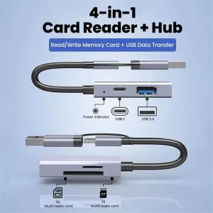 SWISS GO USB-C+A KORTLÆSER/HUB SD/MSD USB-A+C - Billede 4
