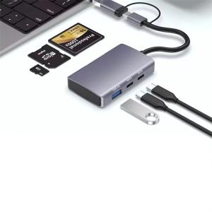 SWISS GO USB-C+A KORTLÆSER/HUB CF/SD/MSD USB-A+C - Billede 4