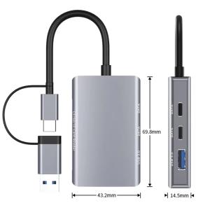 SWISS GO USB-C+A KORTLÆSER/HUB CF/SD/MSD USB-A+C - Billede 3